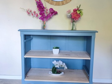 Vente avec paiement en ligne: Commode vintage bleue océan