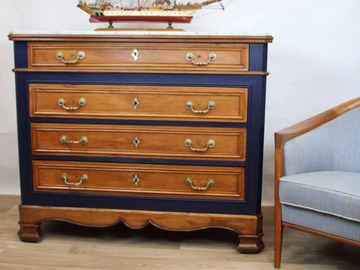 Vente avec paiement en ligne: Commode chêne plateau marbre gris XIXème