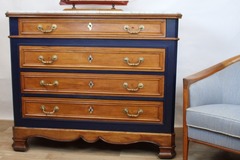 Vente avec paiement en ligne: Commode chêne plateau marbre gris XIXème