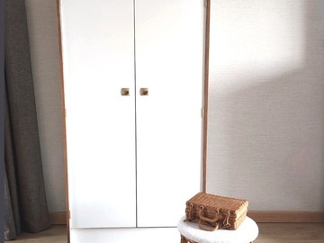 Vente avec paiement en ligne: Armoire enfant blanche satinée