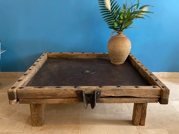 Vente avec paiement en ligne: Table basse pressoir bois