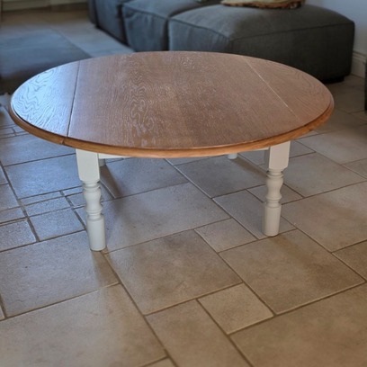 Vente avec paiement en ligne: Table basse ronde avec rabats