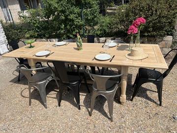 Vente avec paiement en ligne: Table de ferme chêne
