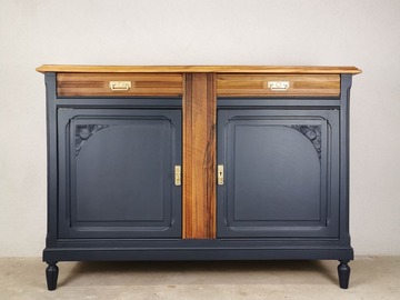 Vente avec paiement en ligne: Buffet en noyer massif Bleu