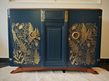 Vente avec paiement en ligne: Buffet art déco bleu