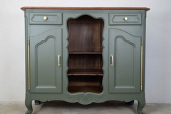 Vente avec paiement en ligne: Buffet en merisier massif vert profond