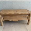 Vente avec paiement en ligne: Table basse bar vintage bois massif portes coulissantes