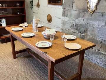 Vente avec paiement en ligne: Table de ferme chêne massif extensible