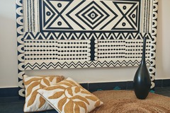 Vente avec paiement en ligne: Tête de lit motifs africains peinte main