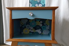 Vente avec paiement en ligne: Chevet Vintage Années 60 Pin Bleu