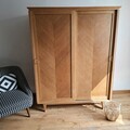 Vente avec paiement en ligne: Armoire vintage années 70 portes coulissantes