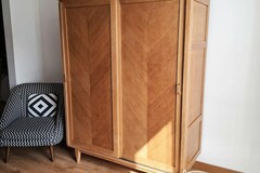 Vente avec paiement en ligne: Armoire vintage années 70 portes coulissantes