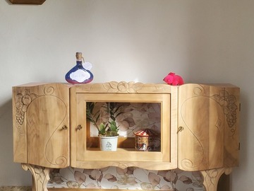 Vente avec paiement en ligne: Meuble TV Buffet Bas enfilade Noyer Massif