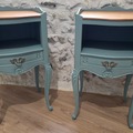 Vente avec paiement en ligne: Paire de tables de chevet bleu rivage