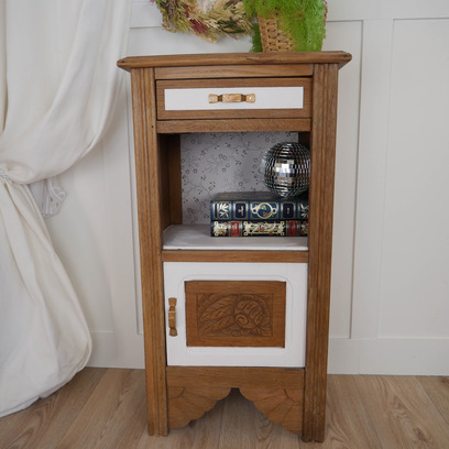 Vente avec paiement en ligne: Table de chevet Art déco en chêne "Tiana"