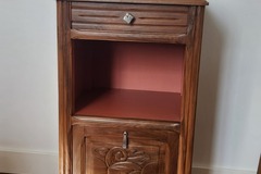 Vente avec paiement en ligne: Chevet Art Déco vintage bois et marbre