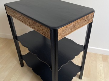 Vente avec paiement en ligne: Console Art Déco noire, 3 plateaux