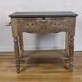 Vente avec paiement en ligne: Table de toilette ancienne ronce de noyer