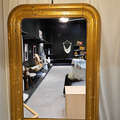 Vente avec paiement en ligne: Miroir style Louis-Philippe doré patiné
