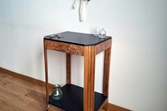 Vente avec paiement en ligne: Console Art Déco Noire Restaurée Vernis Mat