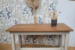 Vente avec paiement en ligne: Table basse chêne massif campagne chic