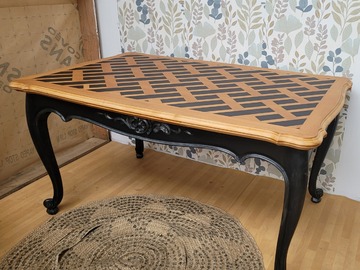 Vente avec paiement en ligne: Table à Manger Bois Damier Noir Extensible