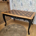 Vente avec paiement en ligne: Table à Manger Bois Damier Noir Extensible