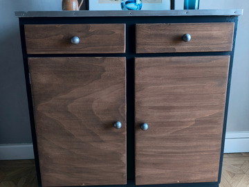 Vente avec paiement en ligne: Buffet Mado Vintage Années 50 Restauré Carbone