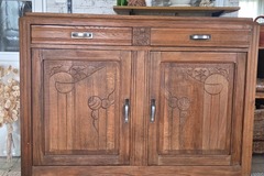 Vente avec paiement en ligne: Buffet Art Déco en Chêne Massif Restauré