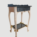 Vente avec paiement en ligne: Table de chevet vintage en cannage noir