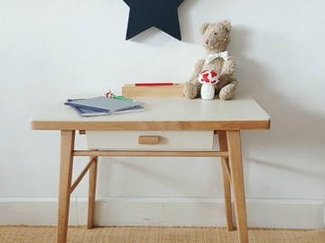 Vente avec paiement en ligne: Bureau Enfant Baumann Vintage Hêtre Pieds Compas