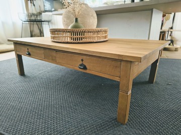 Vente avec paiement en ligne: Table Basse Vintage Chêne Scandinave Années 50