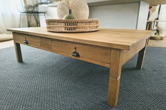 Vente avec paiement en ligne: Table Basse Vintage Chêne Scandinave Années 50