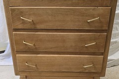 Vente avec paiement en ligne: Commode bois vintage pieds compas restaurée