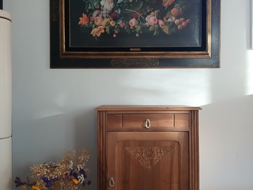 Vente avec paiement en ligne: Confiturier Art Déco Noyer Massif Années 30