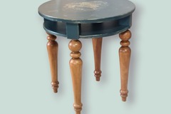 Vente avec paiement en ligne: Guéridon Eléonore double plateau bleu-doré