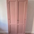 Vente avec paiement en ligne: Armoire parisienne vintage rose chambre enfant