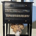 Vente avec paiement en ligne: Table Chiffonnière Louis XVI Noire 4 Tiroirs