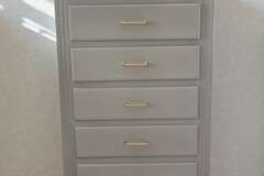 Vente avec paiement en ligne: Chiffonnier 5 Tiroirs Années 70 Pieds Compas