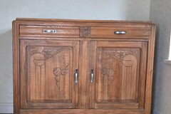 Vente avec paiement en ligne: Buffet Art Déco en Chêne Massif Restauré