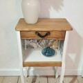 Vente avec paiement en ligne: Table de chevet bois blanc avec tiroir