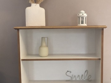 Vente avec paiement en ligne: Étagère Bibliothèque Scandinave Bois Blanc 3 Étagères