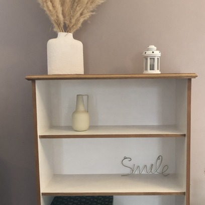Vente avec paiement en ligne: Étagère Bibliothèque Scandinave Bois Blanc 3 Étagères