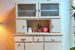 Vente avec paiement en ligne: Buffet Mado deux corps restauré bois massif