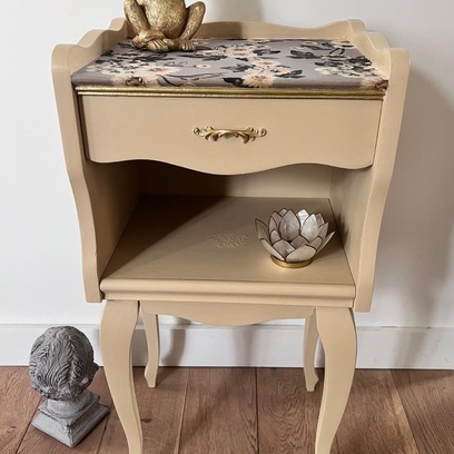 Vente avec paiement en ligne: Table de chevet d’appoint bois campagne chic