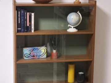 Vente avec paiement en ligne: Bibliothèque Vitrine Vintage Années 60 Bois