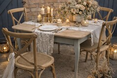 Vente avec paiement en ligne: Table Bureau Vintage Bois Clair Kaki Olive