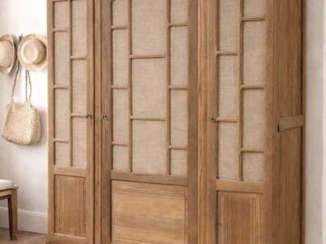 Vente avec paiement en ligne: Armoire Art Déco chêne massif 3 portes