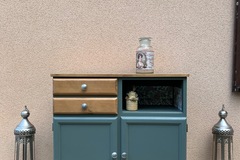 Vente avec paiement en ligne: Buffet Mado bas relooké vert et bois