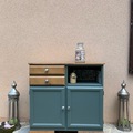 Vente avec paiement en ligne: Buffet Mado bas relooké vert et bois